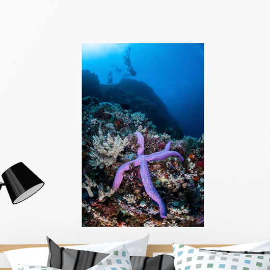 Purple Sea Star Clings Wall Decal