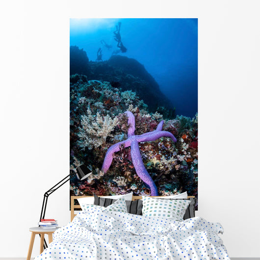 Purple Sea Star Clings Wall Decal