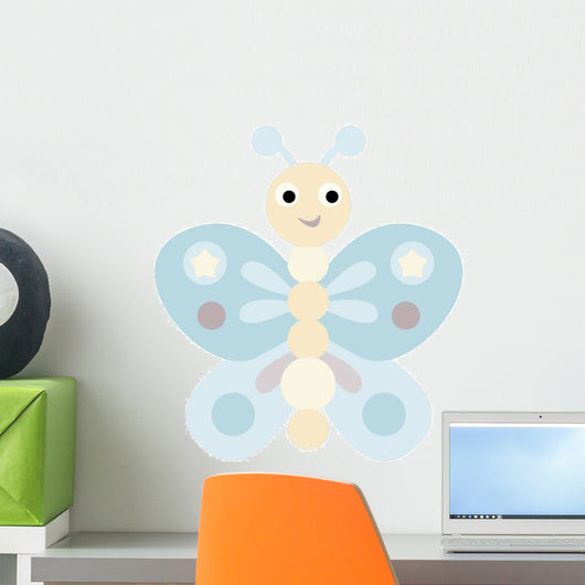 Blue Butterfly Wall Decal
