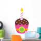 Pink Birthday Cup Cake Wall Decal