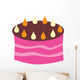 Pink Birthday Cake with Wall Decal