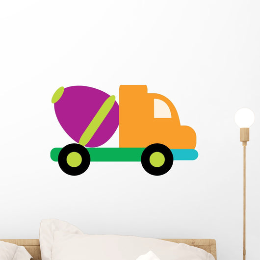 Cute Cement Truck Wall Decal