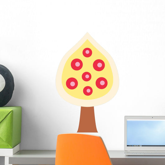 Yellow and Red Tree Wall Decal