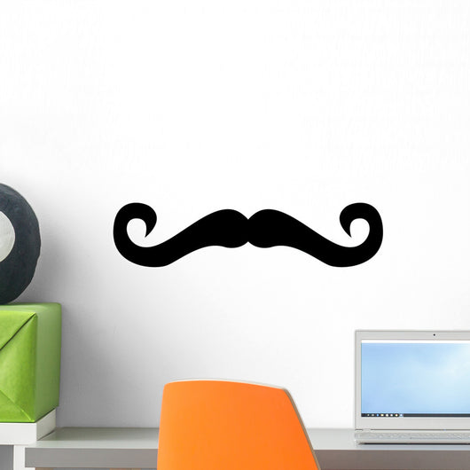 Gentleman Silly Mustache Wall Decal