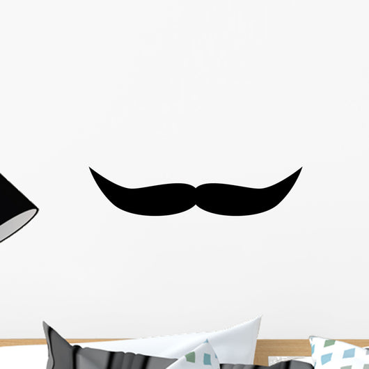 Slight Turn Silly Mustache Wall Decal