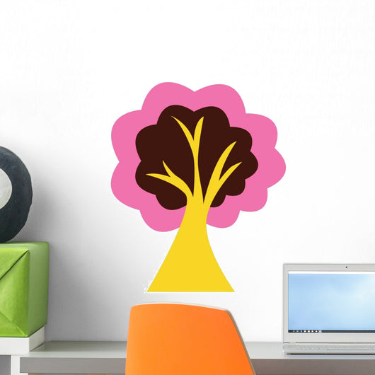 Abstract Technicolor Tree Wall Decal