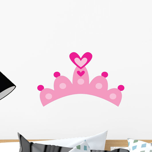 Cute Pink Princess Tiara Wall Decal