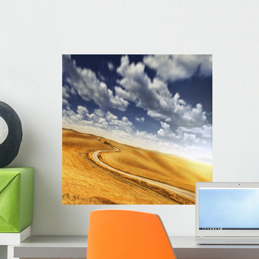 Country Road Field against Wall Decal