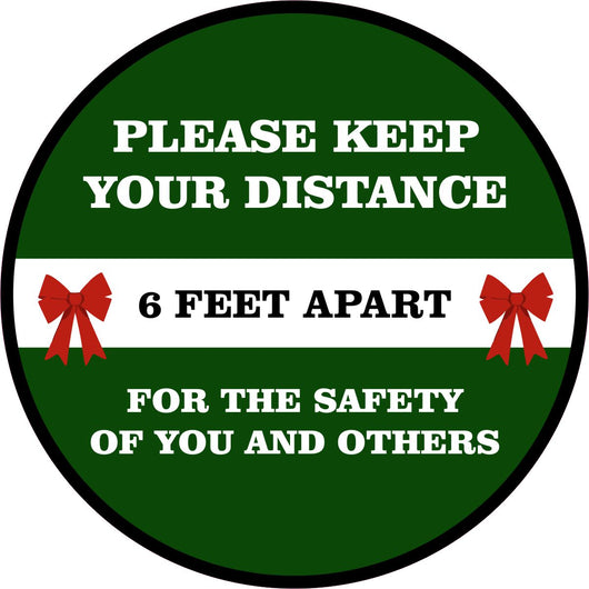 Holiday Floor Decal | Social Distance Stay 6 Feet Apart 12