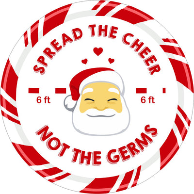 Holiday Floor Decal | Spread The Cheer, Not The Germs 12" Floor Decal