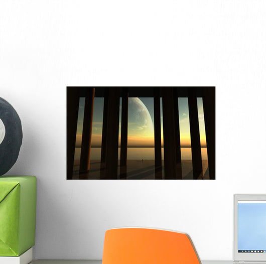 Lonesome Explorer Stands Edge Wall Decal