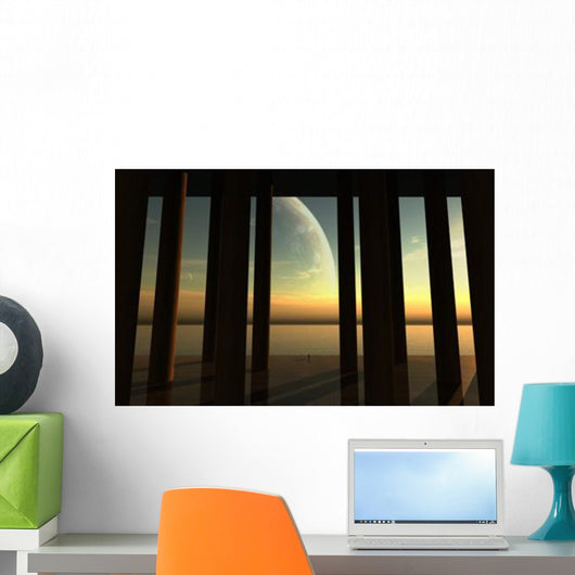 Lonesome Explorer Stands Edge Wall Decal