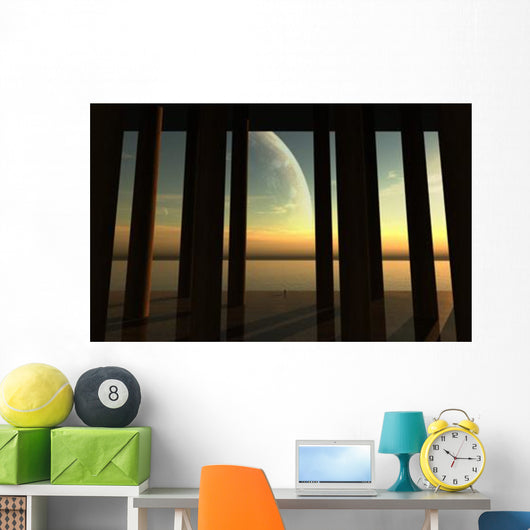Lonesome Explorer Stands Edge Wall Decal