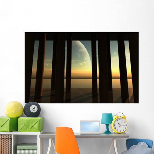 Lonesome Explorer Stands Edge Wall Decal