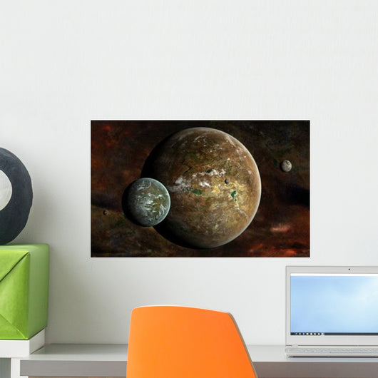 System Extraterrestrial Planets and Wall Decal
