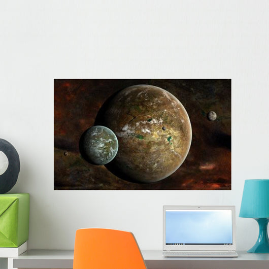 System Extraterrestrial Planets and Wall Decal