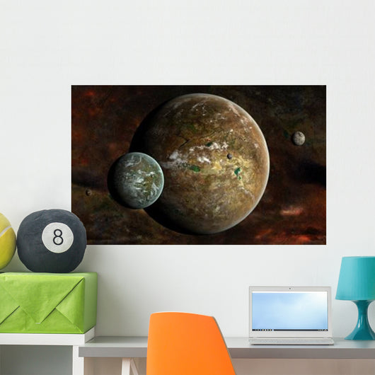 System Extraterrestrial Planets and Wall Decal