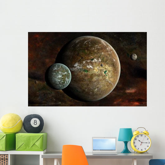 System Extraterrestrial Planets and Wall Decal