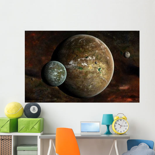 System Extraterrestrial Planets and Wall Decal
