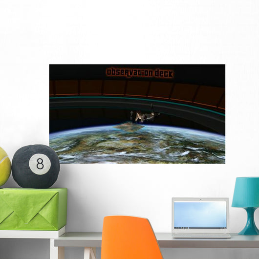 Woman Studies World beneath Wall Decal