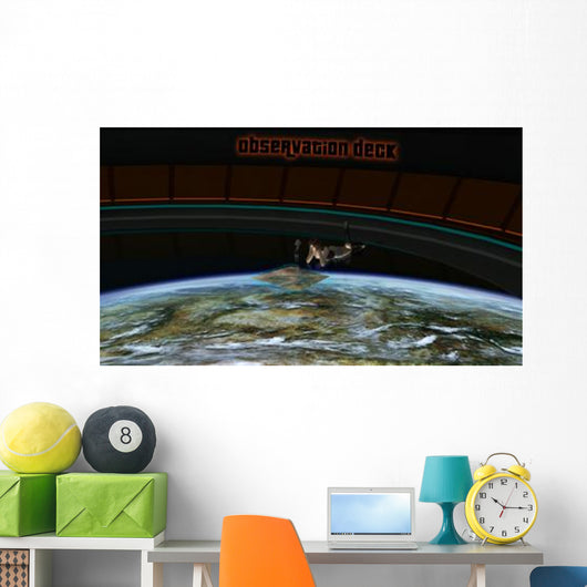 Woman Studies World beneath Wall Decal