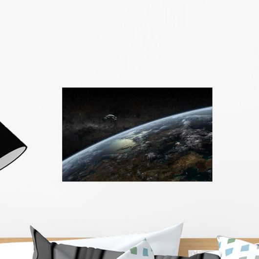 Space Station Orbits Hypothetical Wall Decal