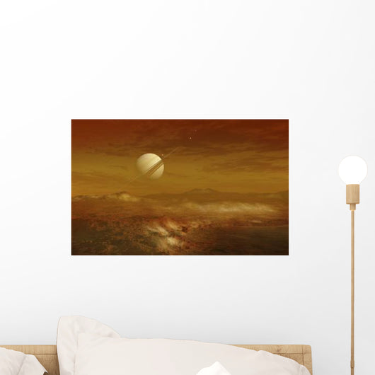 Saturn above Thick Atmosphere Wall Decal Design 2