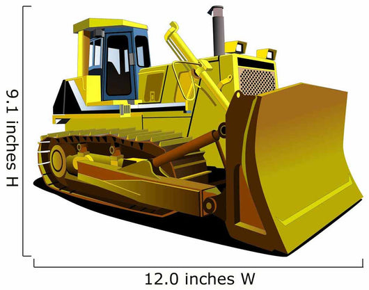 Yellow Construction Bulldozer Wall Decal