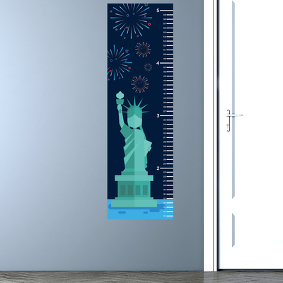 Statue of Liberty Growth Chart Wall Decal