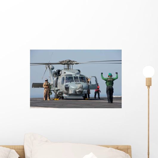 Mh-60r Seahawk Embarked aboard Wall Decal Design 1