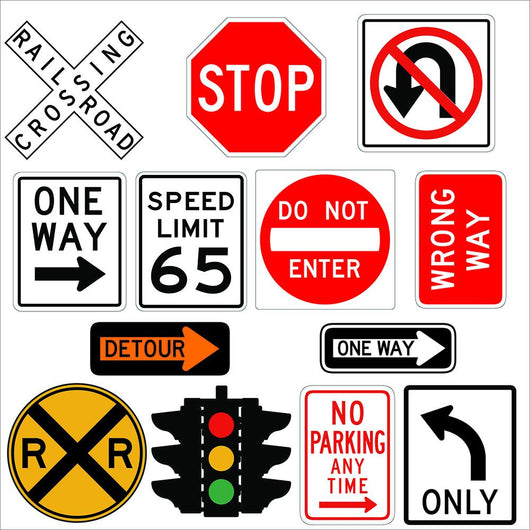 Traffic Signs Wall Decal