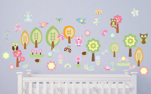 Nursery Butterfly Garden Wall Decal