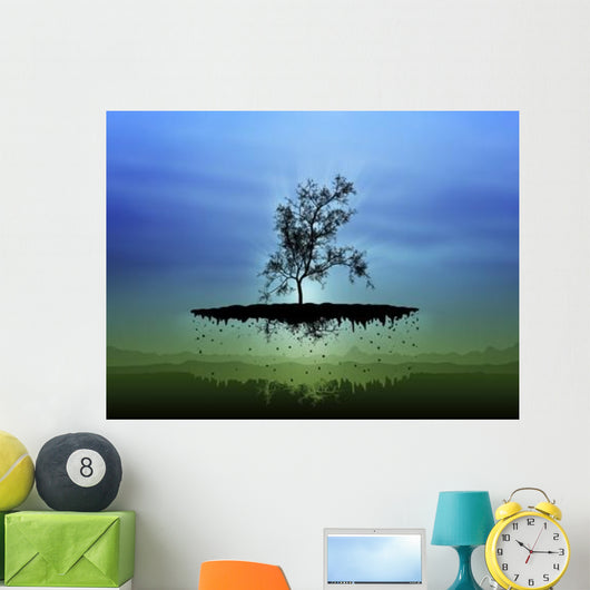Digitally Generated Image Flying Wall Decal Design 2