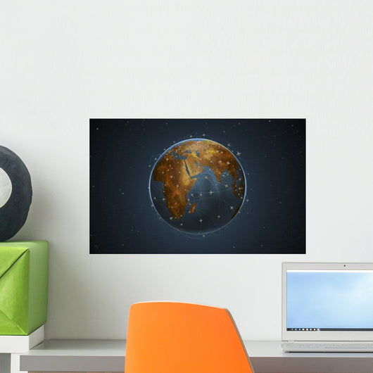 Digitally Generated Image Airline Wall Decal Design 1