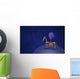Illustration Martian Riding Horse Wall Decal
