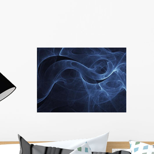 Abstract Blue Illustration Wall Decal Design 2
