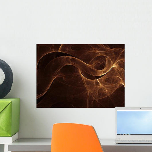 Abstract Gold Illustration Wall Decal Design 2