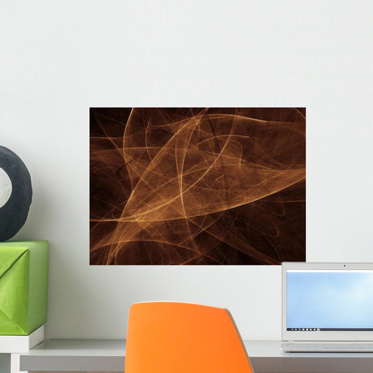 Abstract Gold Illustration Wall Decal Design 1
