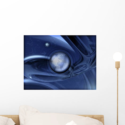 Digitally Generated Image World Wall Decal Design 2