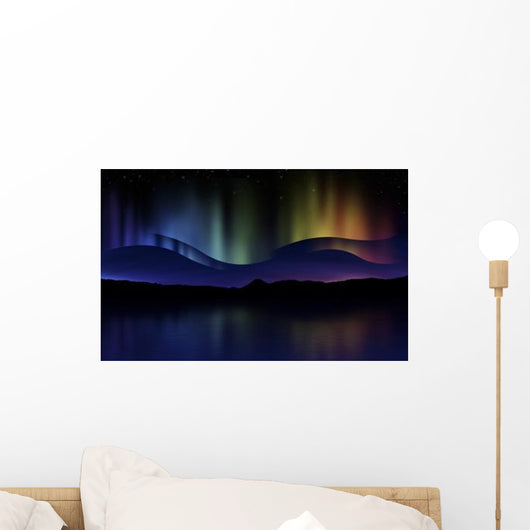 Abstract Illustration Northern Lights Wall Decal