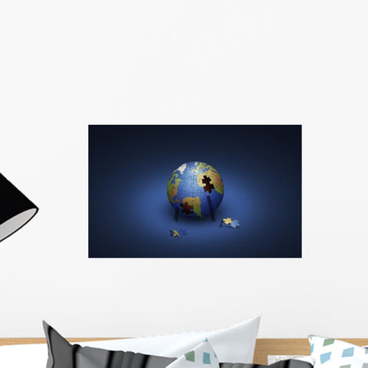 Digitally Generated Image Earth Wall Decal