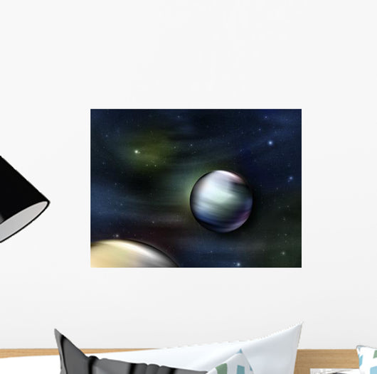 Illustration Planets Outer Space Wall Decal