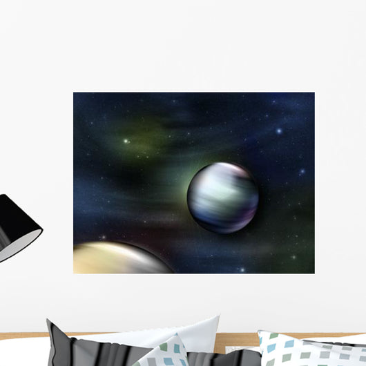 Illustration Planets Outer Space Wall Decal