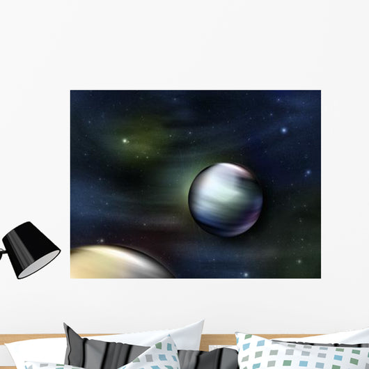 Illustration Planets Outer Space Wall Decal