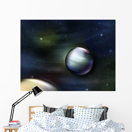 Illustration Planets Outer Space Wall Decal