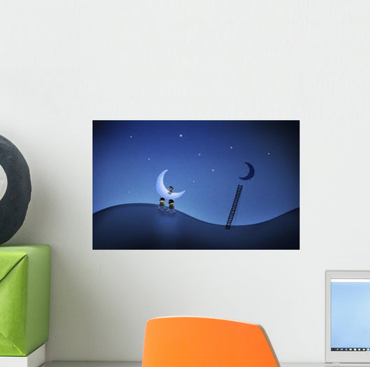 Illustration Cartoon Characters Stealing Wall Decal