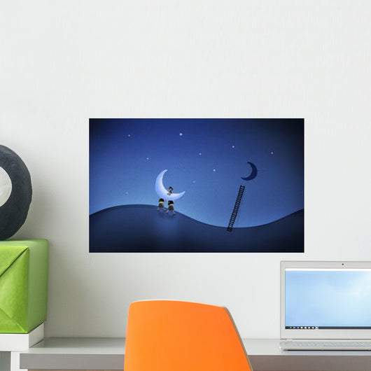 Illustration Cartoon Characters Stealing Wall Decal