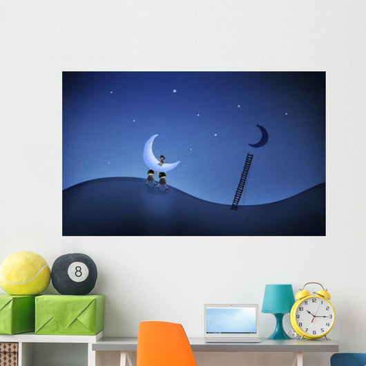 Illustration Cartoon Characters Stealing Wall Decal