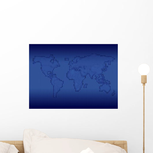 Digitally Generated Image World Wall Decal Design 1