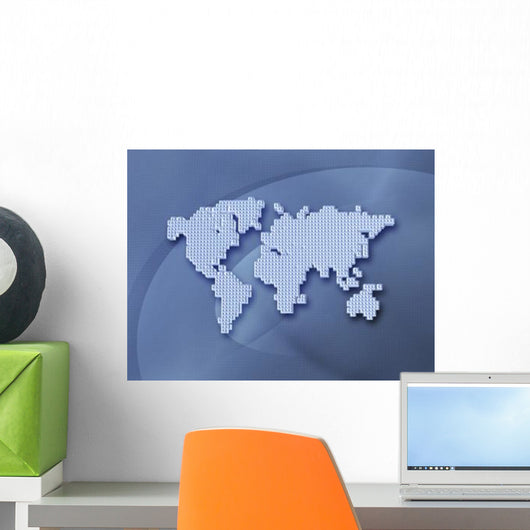 Digitally Generated Image World Wall Decal
